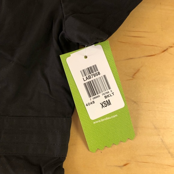 Landau Women’s Black “Jackie” Twill Scoop Neck Top - Picture 4 of 6